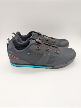 Giro Men's Tracker Black Cycling Shoes Teal Red Accents NWT Athlete Biking